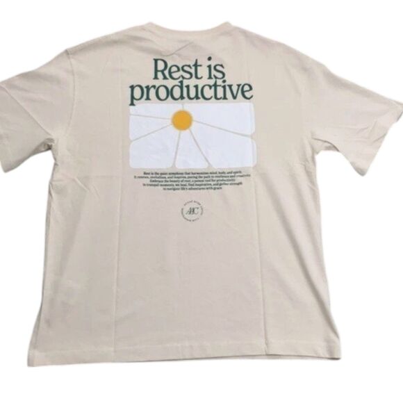 Active After Coffee T Shirt- Rest is Productive-Unisex L - Picture 3 of 8